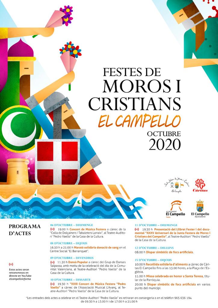 Cartel y programa de Fiestas Moros y Cristianos 2020