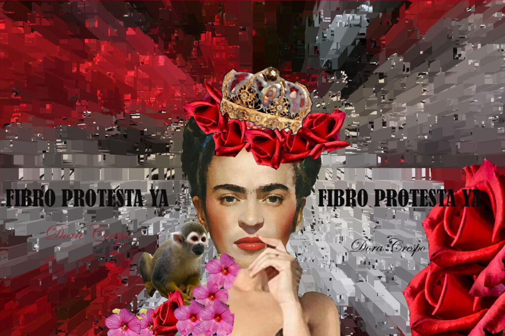 Frida Khalo cartel del concurso literario Fibromialgia Ya
