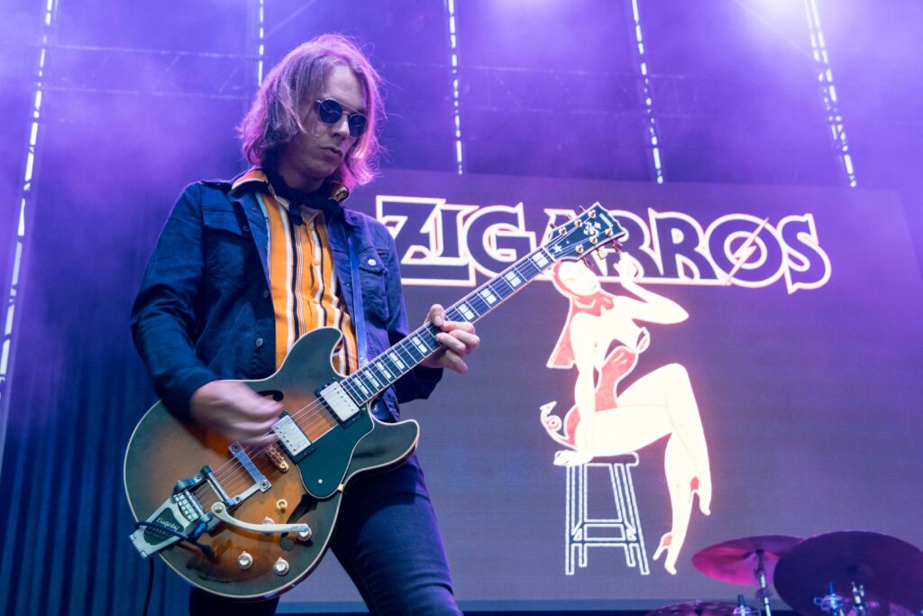 Alvaro Tormo, guitarra solista de Los Zigarros, (Foto Juan Sáez)